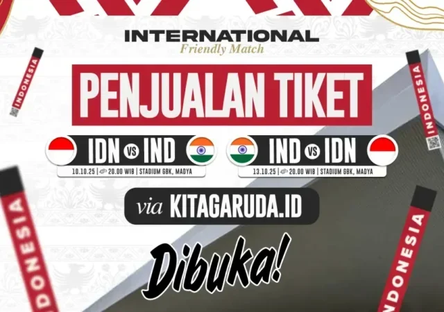 Cek Harga Tiket Murah Uji Coba Timnas U-23 vs India Oktober 2025