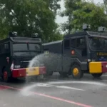 Kapolres Solo Turuti Permintaan Netizen Semprot Jalan Slamet Riyadi Gunakan Water Canon