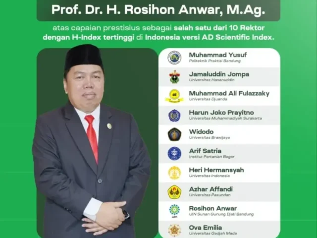 Ini Daftar 10 Rektor dengan H-Index Tertinggi di Indonesia, Ada Dari kampus UGM Hingga UI