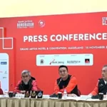 Caption foto: Pre -Race Press Conferences Bank Jateng Borobudur Marathon 2025 yang diselenggarakan di Grand Artos Hotel & Convention pada Sabtu (15/11/2025)