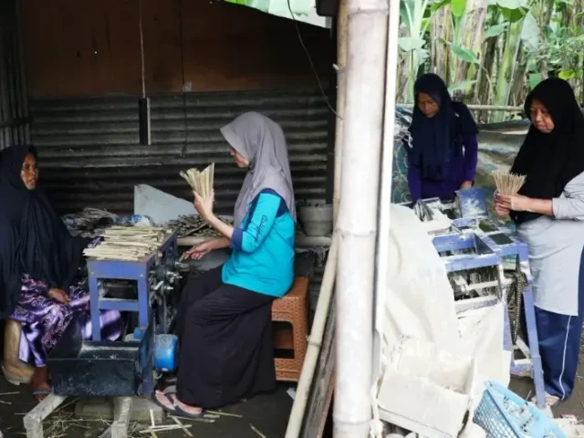 Cerita Kelompok Pengrajin Tusuk Sate di Banyumas Dapat Bantuan PLTS dari Pemprov Jateng