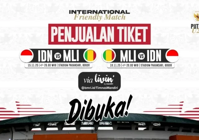 Harga Tiket Murah Uji Coba Internasional Indonesia versus Mali