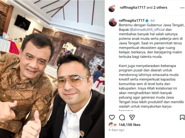 Bertemu Ahmad Luthfi, Raffi Ahmad Bocorkan Program Bagi Anak-Anak Muda Jateng